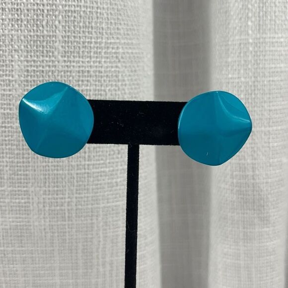 NWOT Vintage wavy disk earrings - Picture 1 of 6